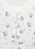 Floral Print Lace Nightdress