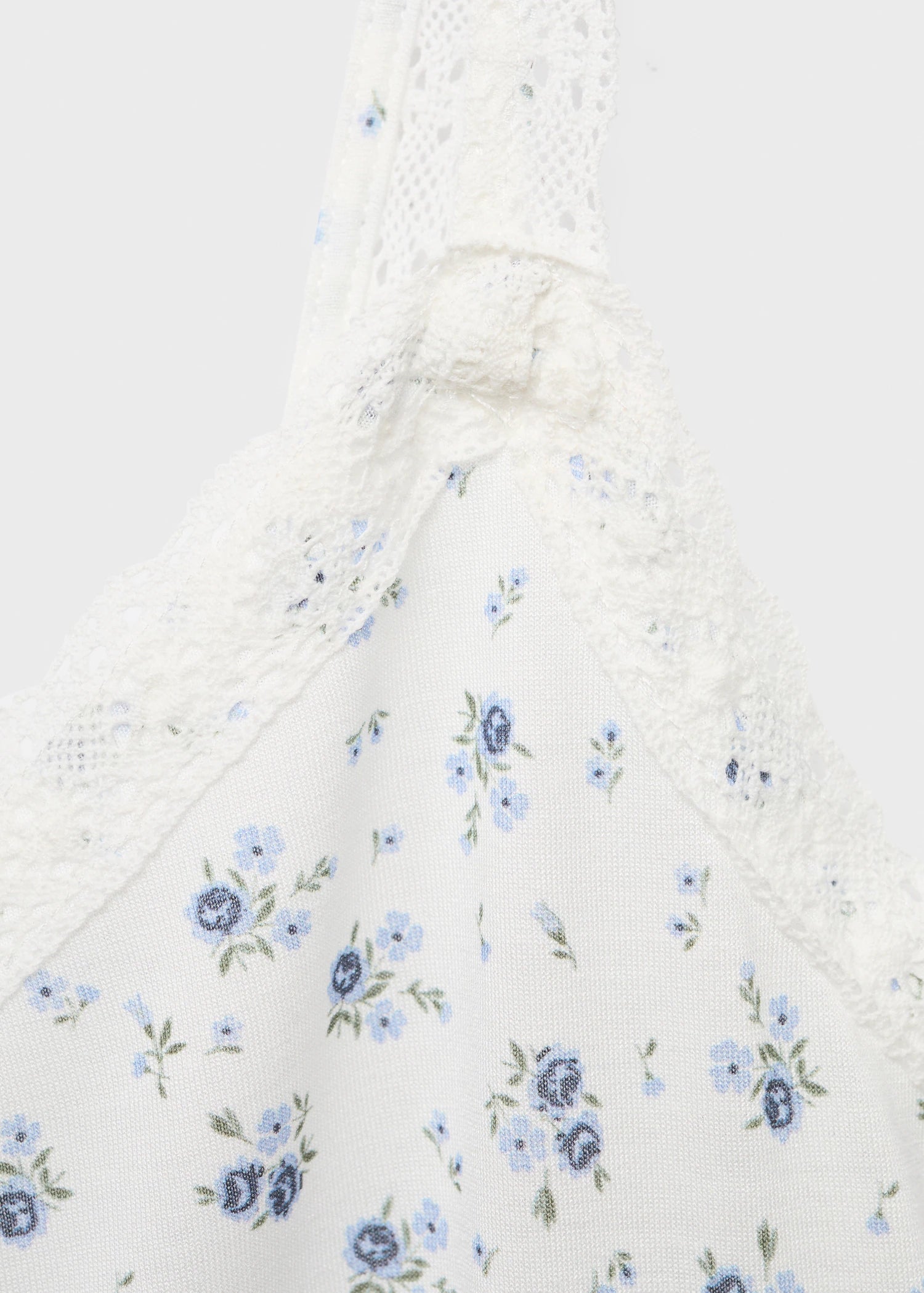 Floral Print Lace Nightdress