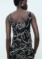 Floral Print Linen Suit Waistcoat