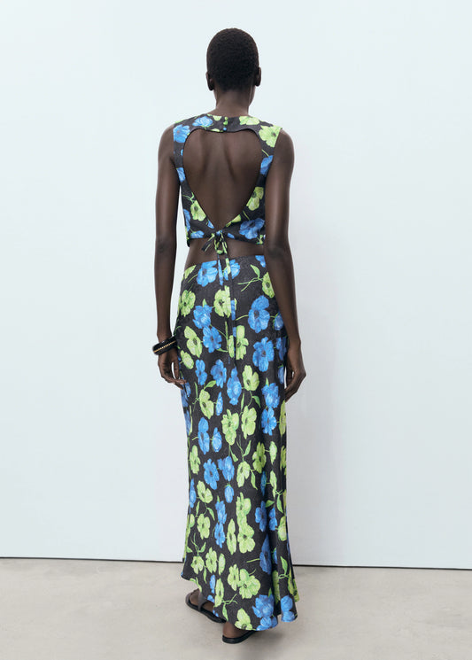 Floral Print Long Skirt