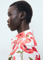 Floral Print Poplin Shirt