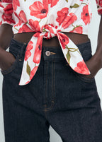 Floral Print Poplin Shirt