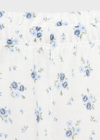 Floral Print Pyjama Shorts With Lace Trim