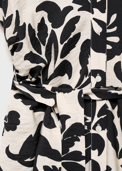 Floral Print Shirt Style Dress