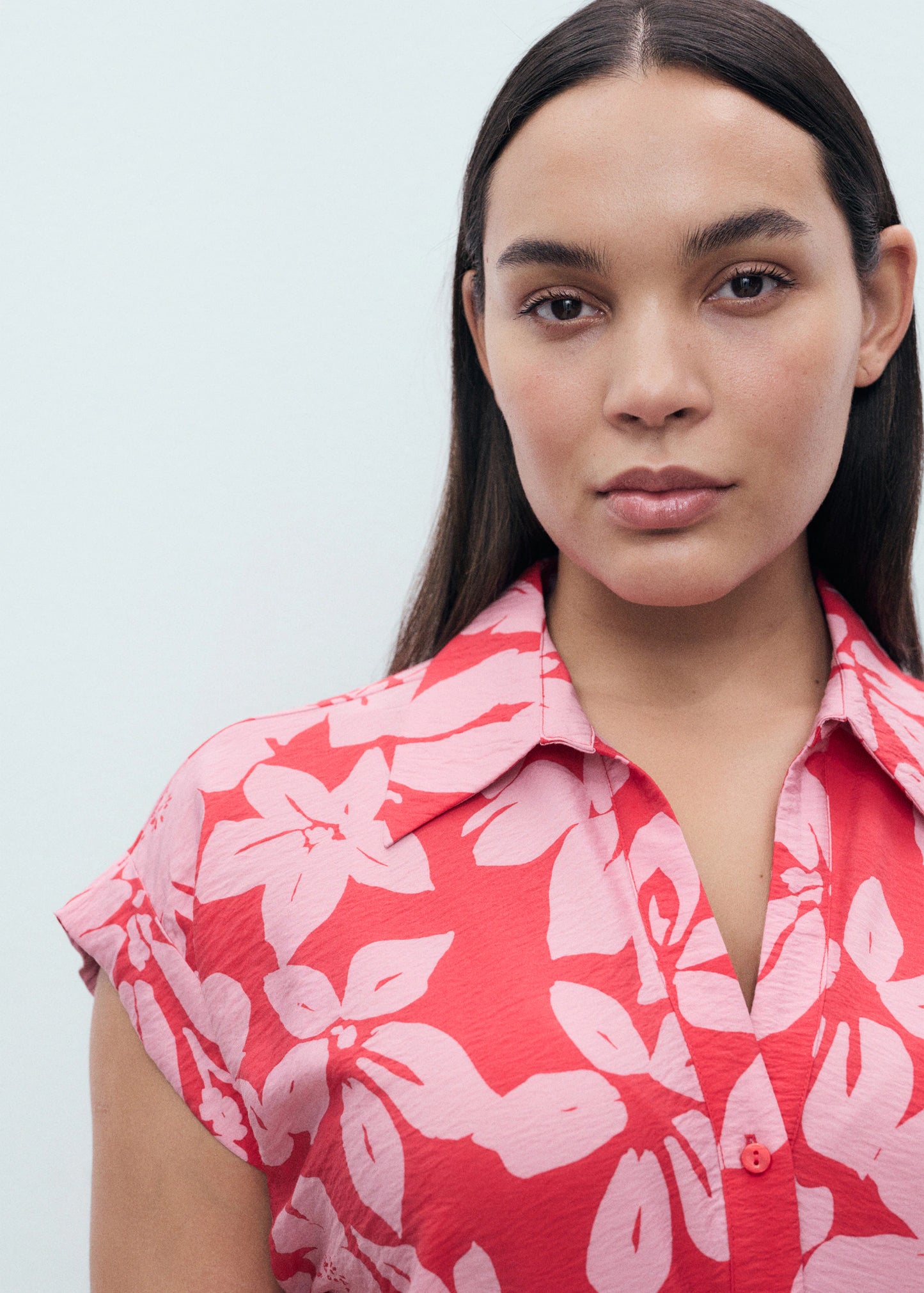 Floral Print Shirt Style Dress