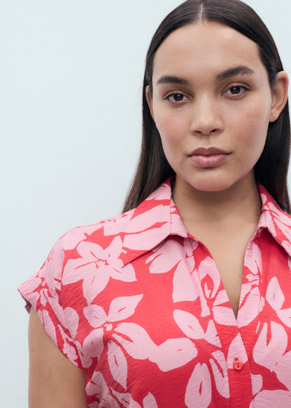 Floral Print Shirt Style Dress