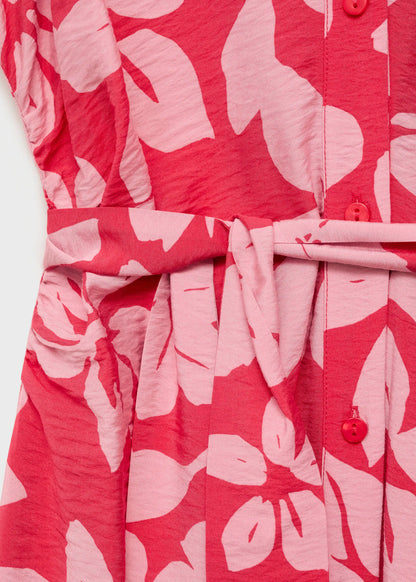 Floral Print Shirt Style Dress