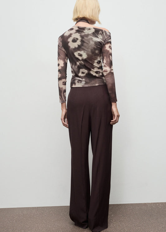 Floral Print T Shirt With Scarf