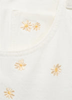 Flower Embroidered Wide Leg Jeans