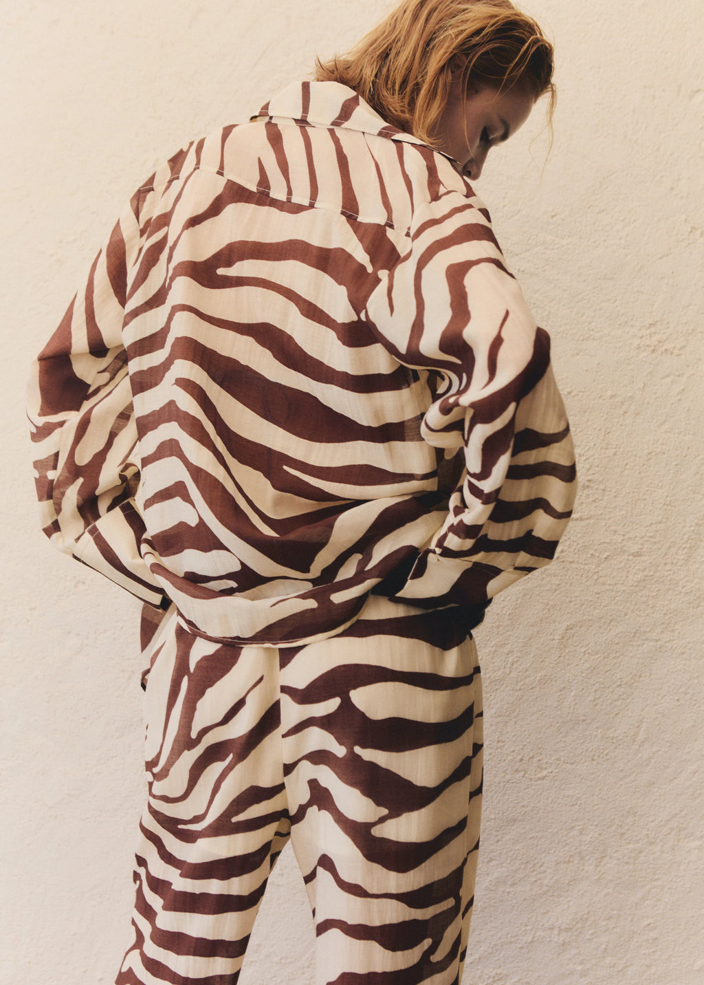 Flowy Zebra Printed Shirt