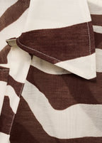 Flowy Zebra Printed Shirt