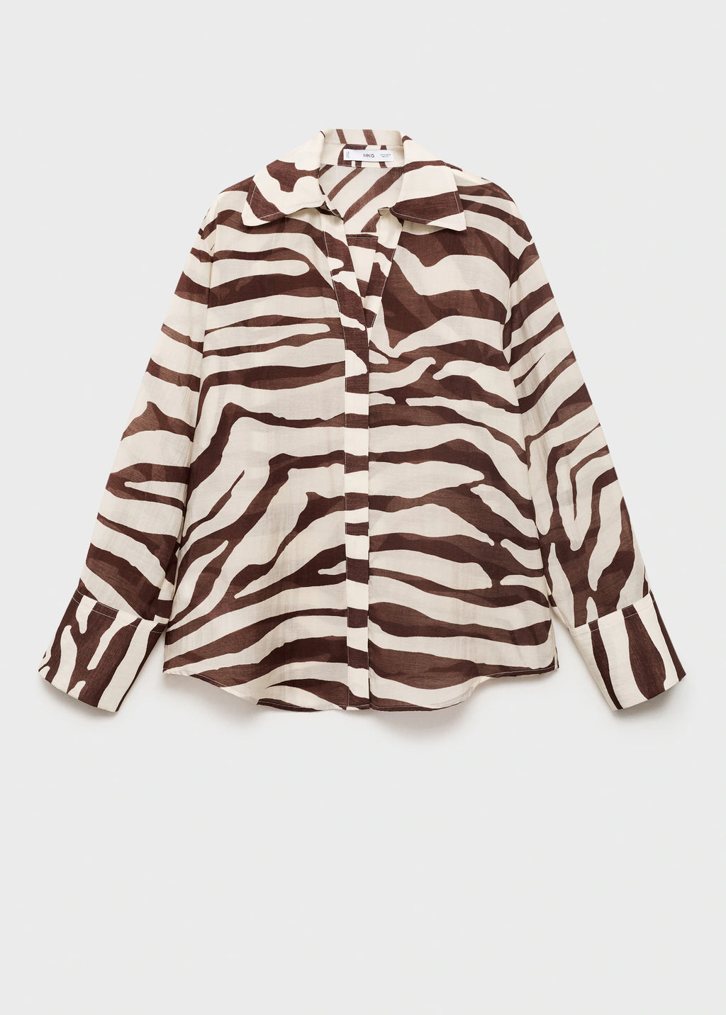 Flowy Zebra Printed Shirt