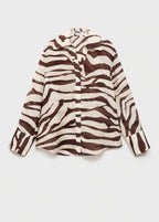 Flowy Zebra Printed Shirt