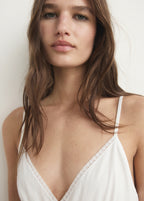 Fluid Cotton Nightdress With Lace Detailing