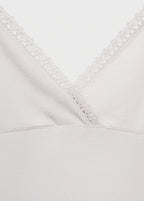 Fluid Cotton Nightdress With Lace Detailing