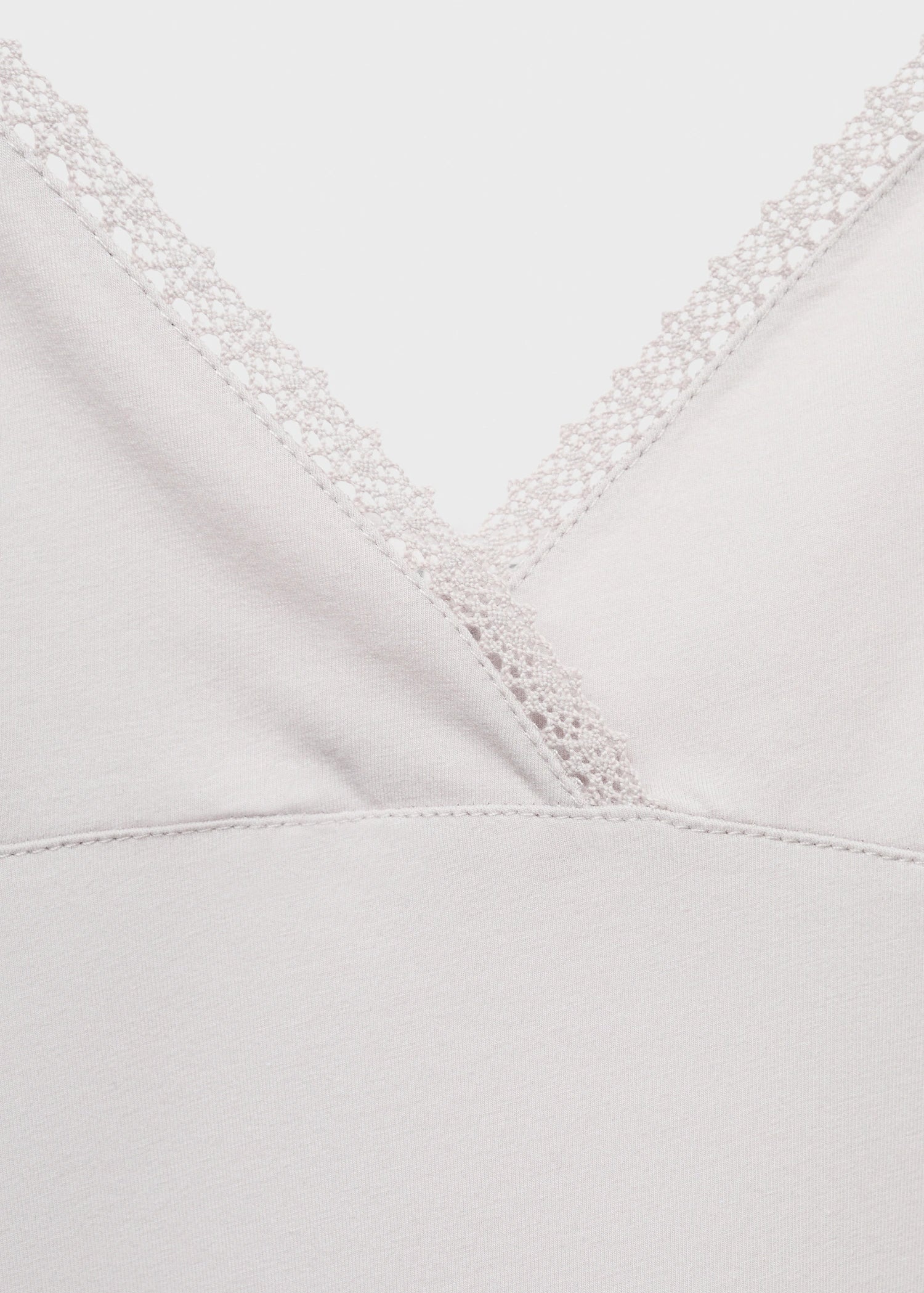 Fluid Cotton Nightdress With Lace Detailing