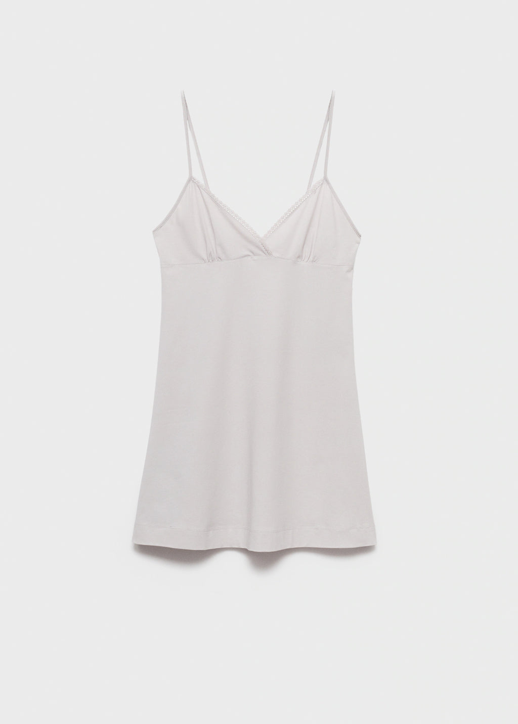 Fluid Cotton Nightdress With Lace Detailing