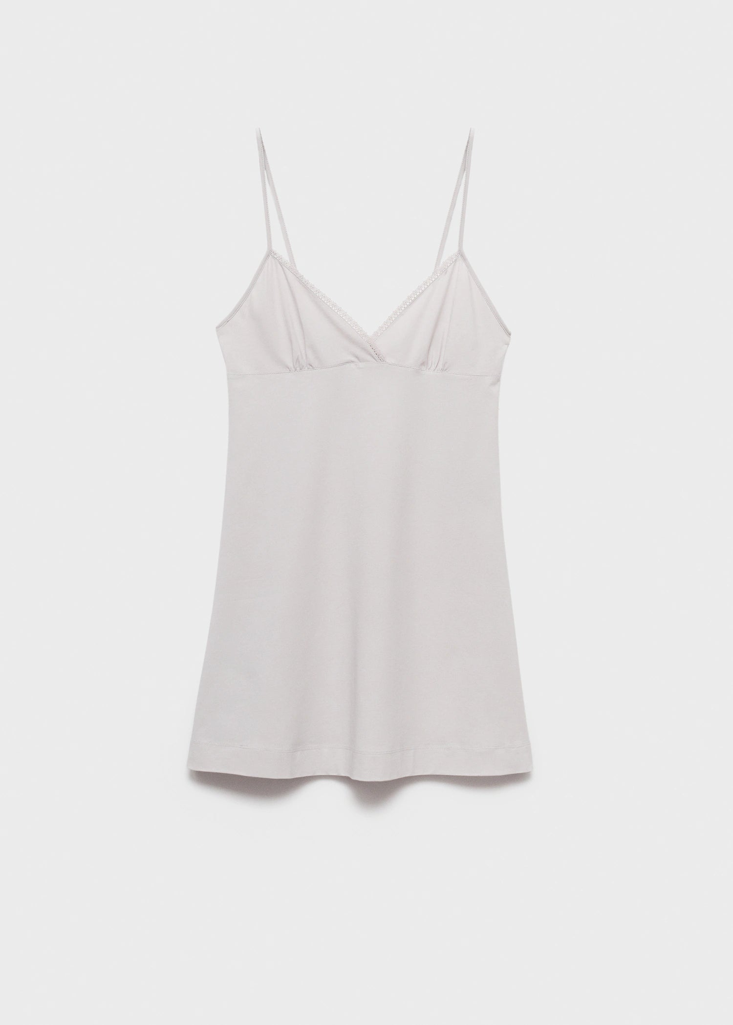 Fluid Cotton Nightdress With Lace Detailing