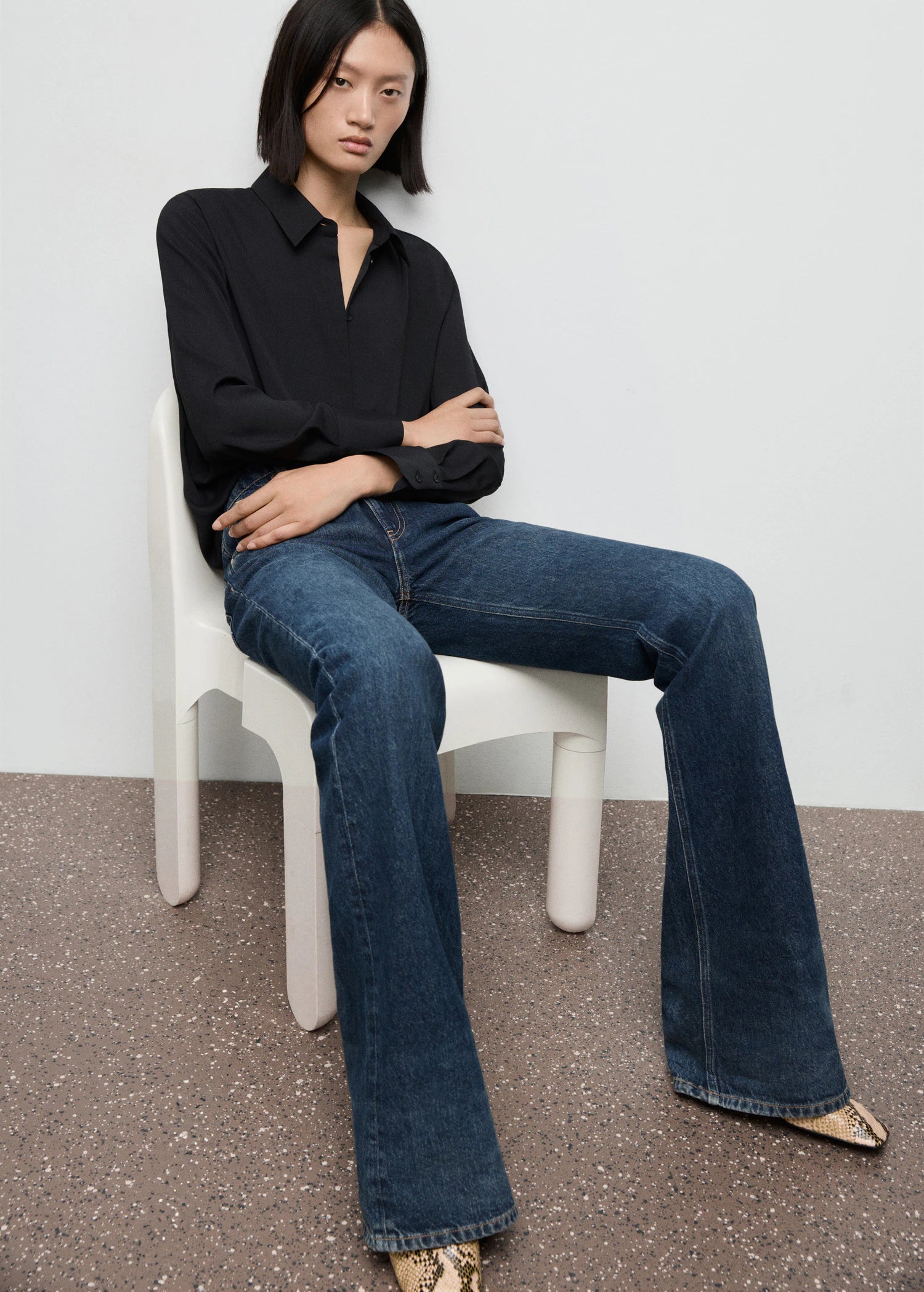 Fluid Long Sleeved Blouse