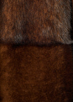 Fur Effect Coat With Shirt Collar