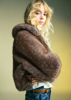 Fur Effect Cropped Jacket