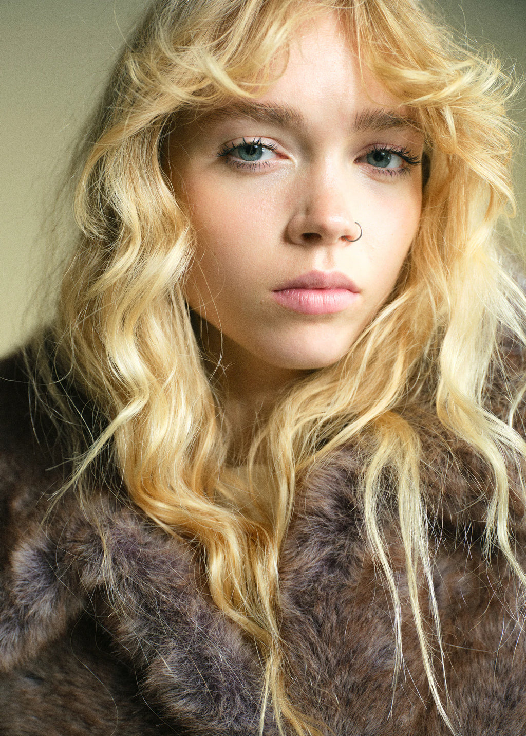 Fur Effect Cropped Jacket