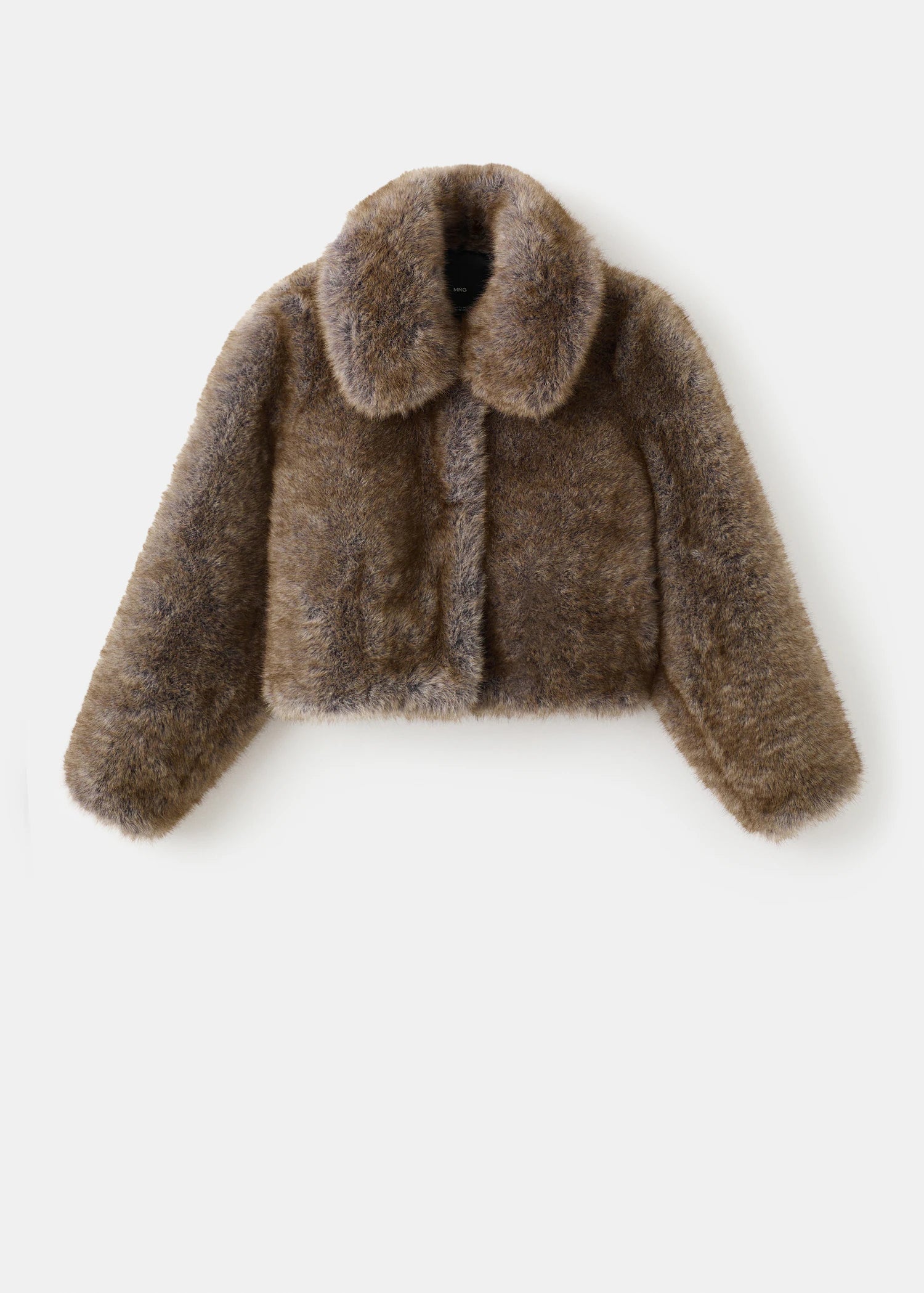 Fur Effect Cropped Jacket