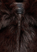 Fur Effect Jacket With Lapels