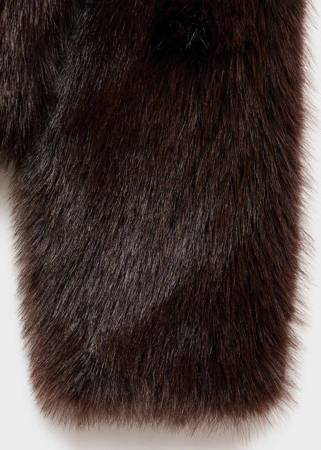 Fur Effect Jacket With Lapels