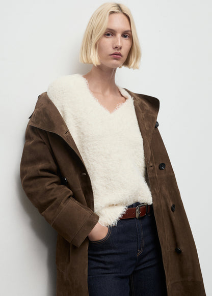 Fur Effect Knitted Sweater