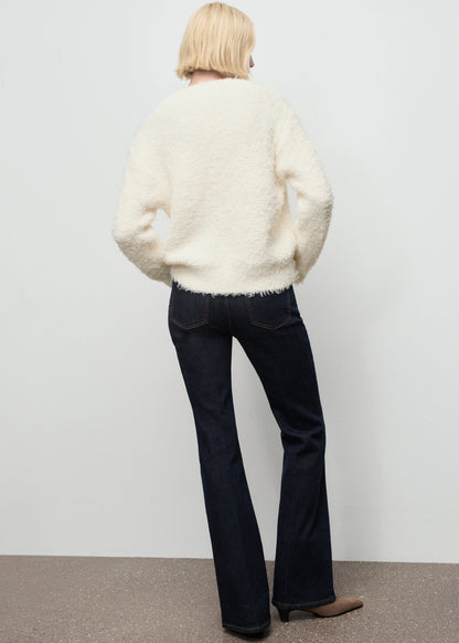 Fur Effect Knitted Sweater
