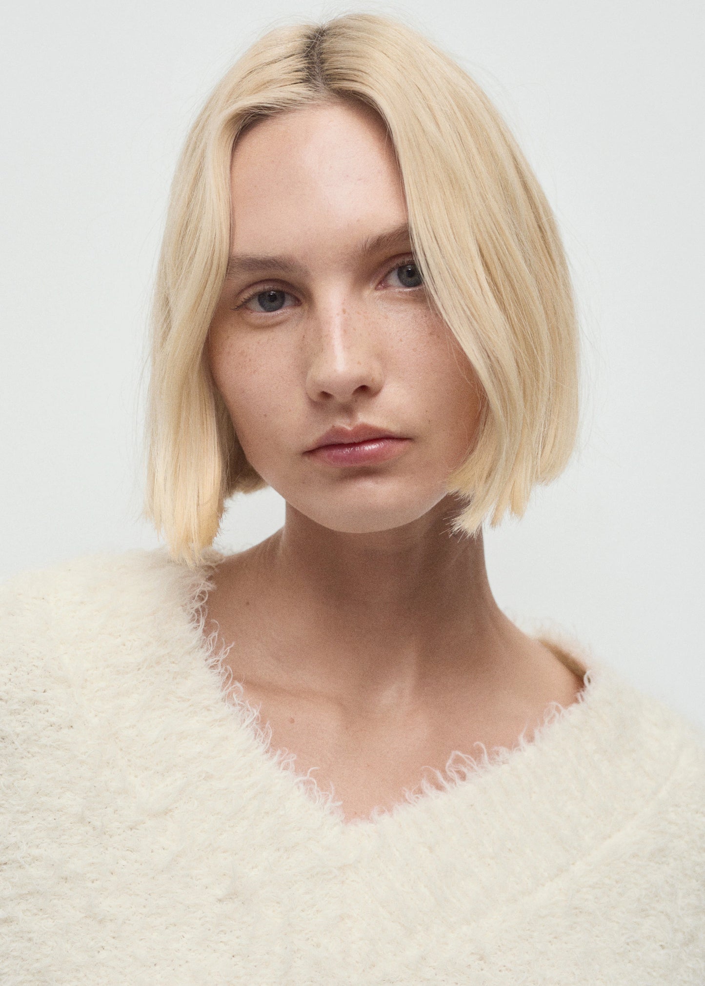 Fur Effect Knitted Sweater