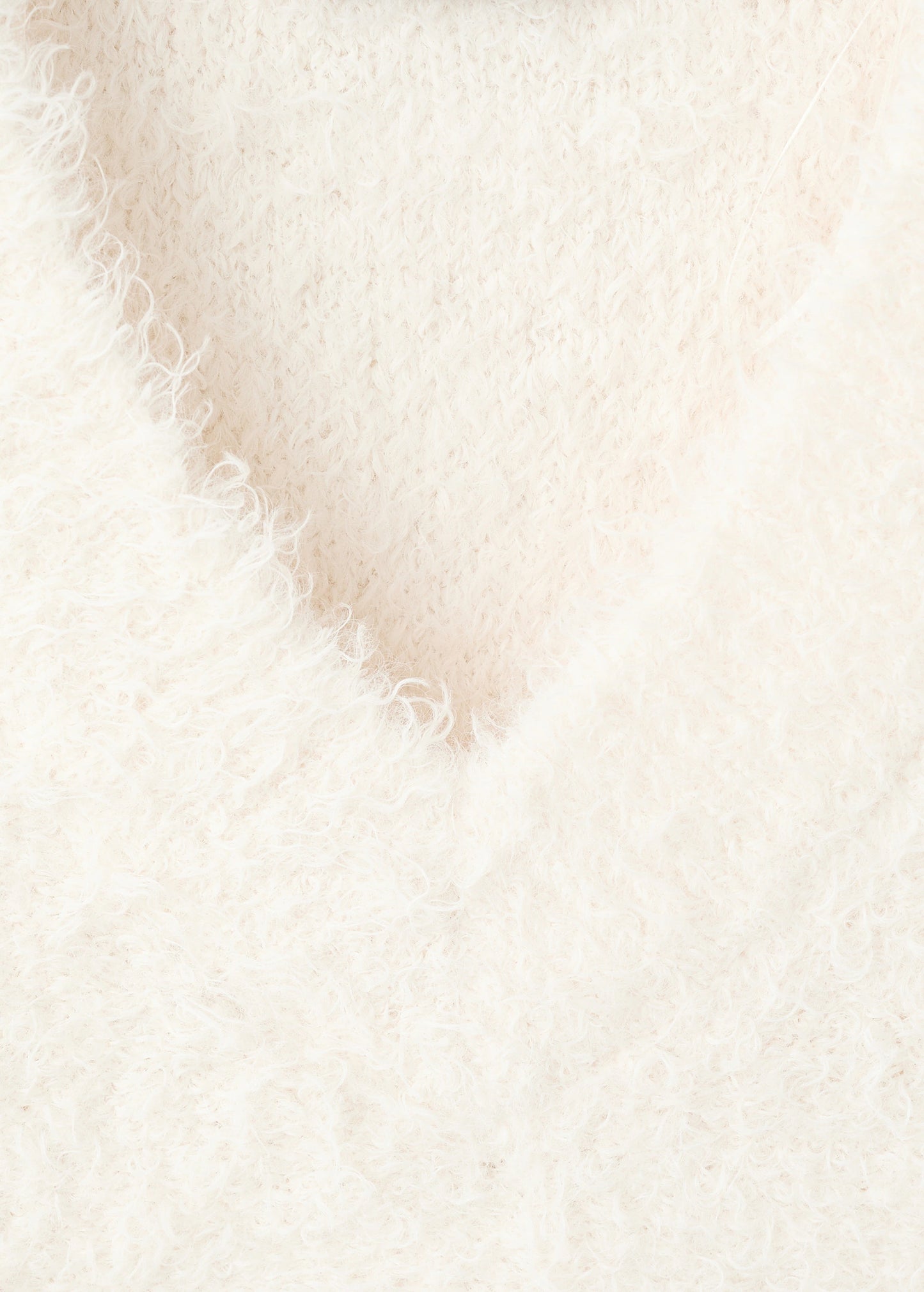 Fur Effect Knitted Sweater