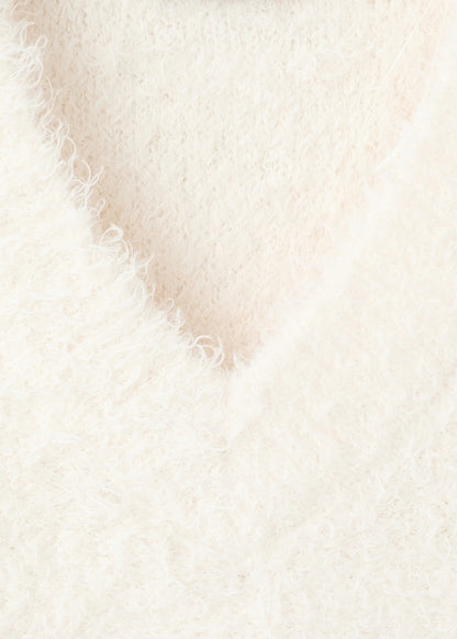 Fur Effect Knitted Sweater