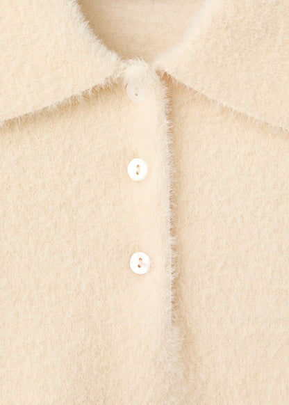 Fur Effect Polo Neck Sweater