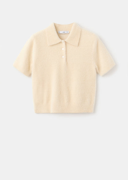 Fur Effect Polo Neck Sweater