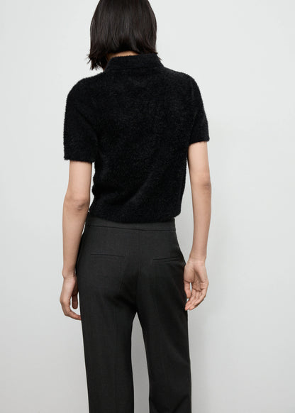 Fur Effect Polo Neck Sweater