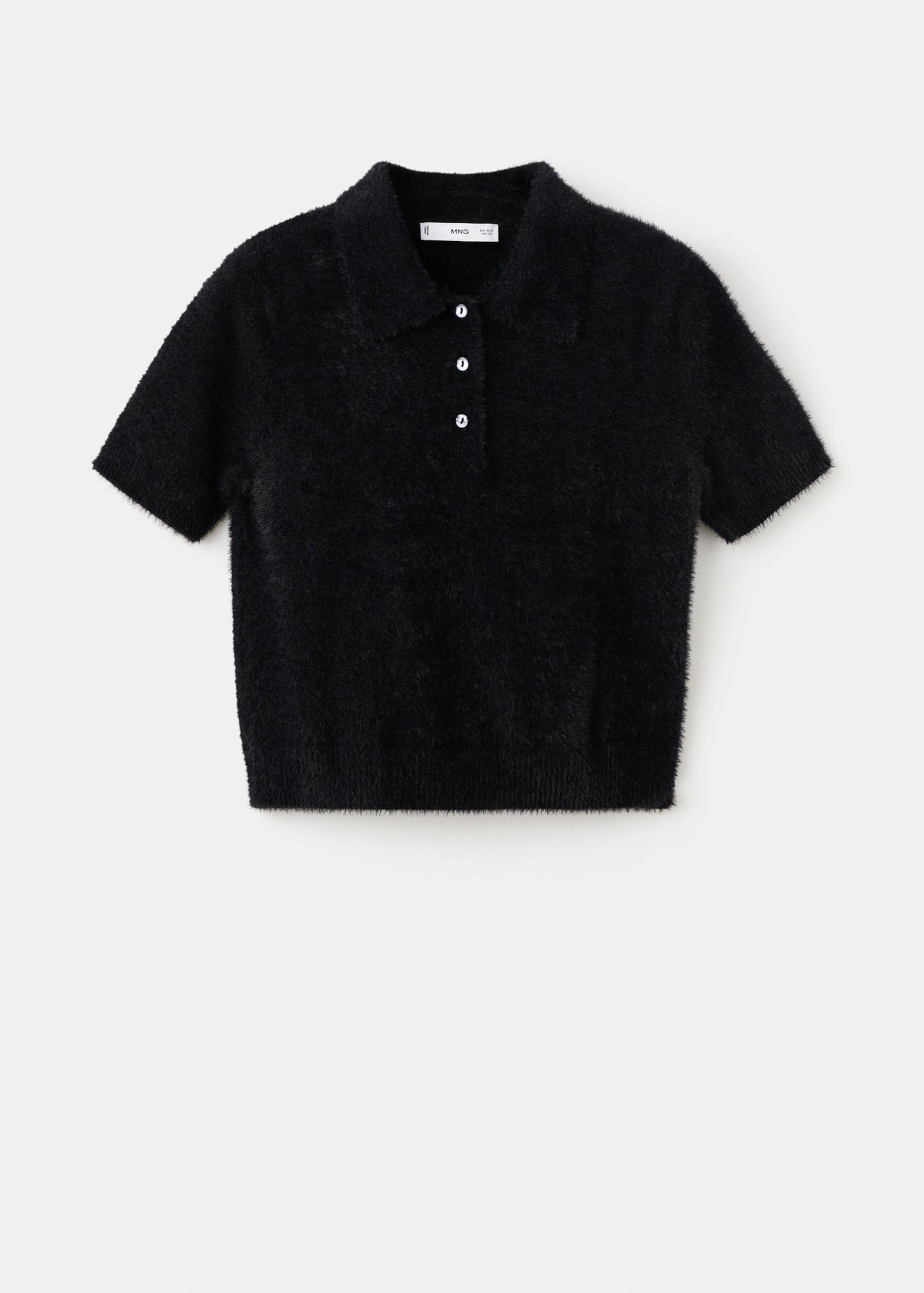 Fur Effect Polo Neck Sweater