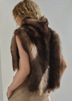Fur Effect Turtleneck Waistcoat