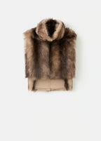 Fur Effect Turtleneck Waistcoat