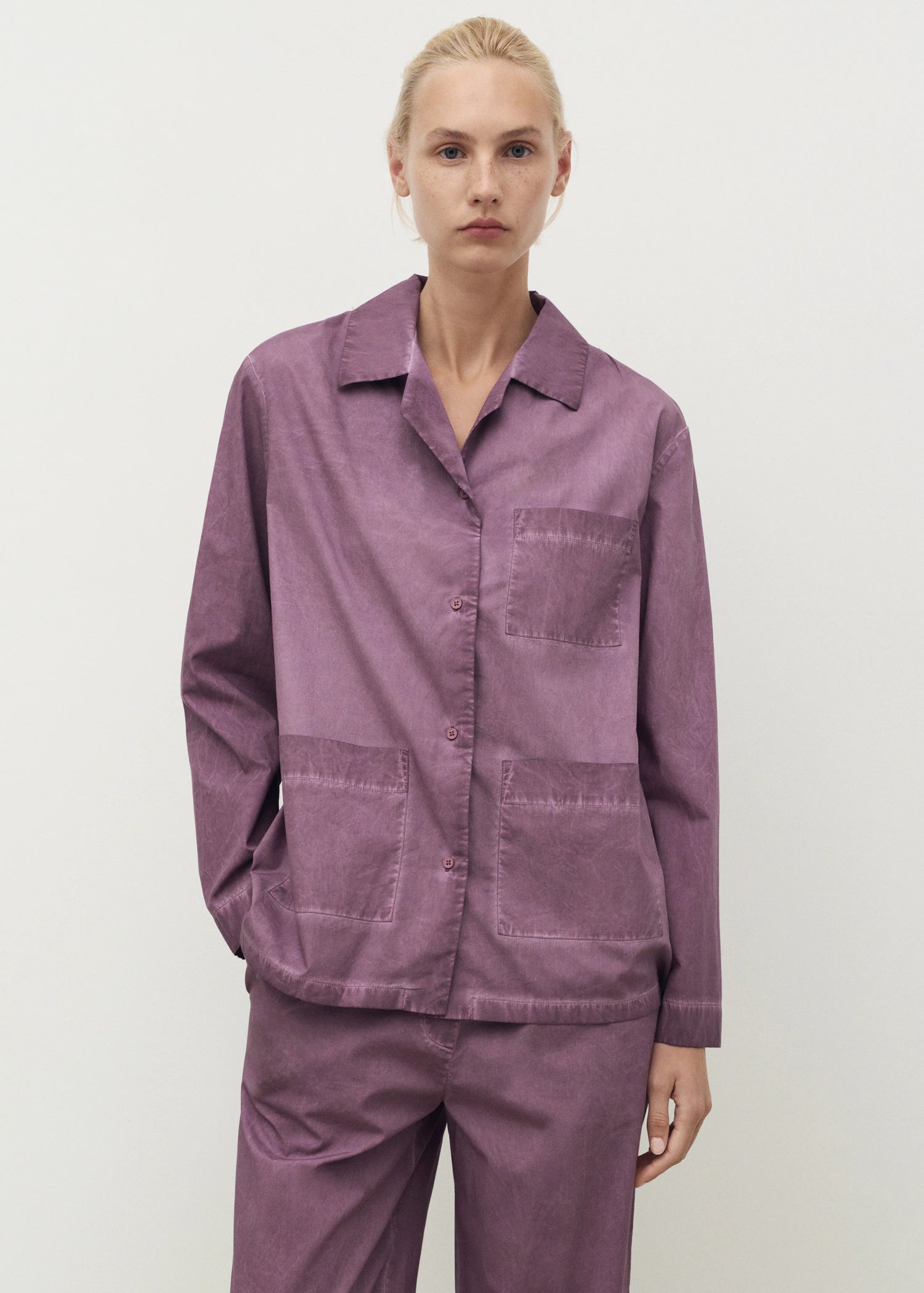 Garment Dyed Cotton Long Trousers