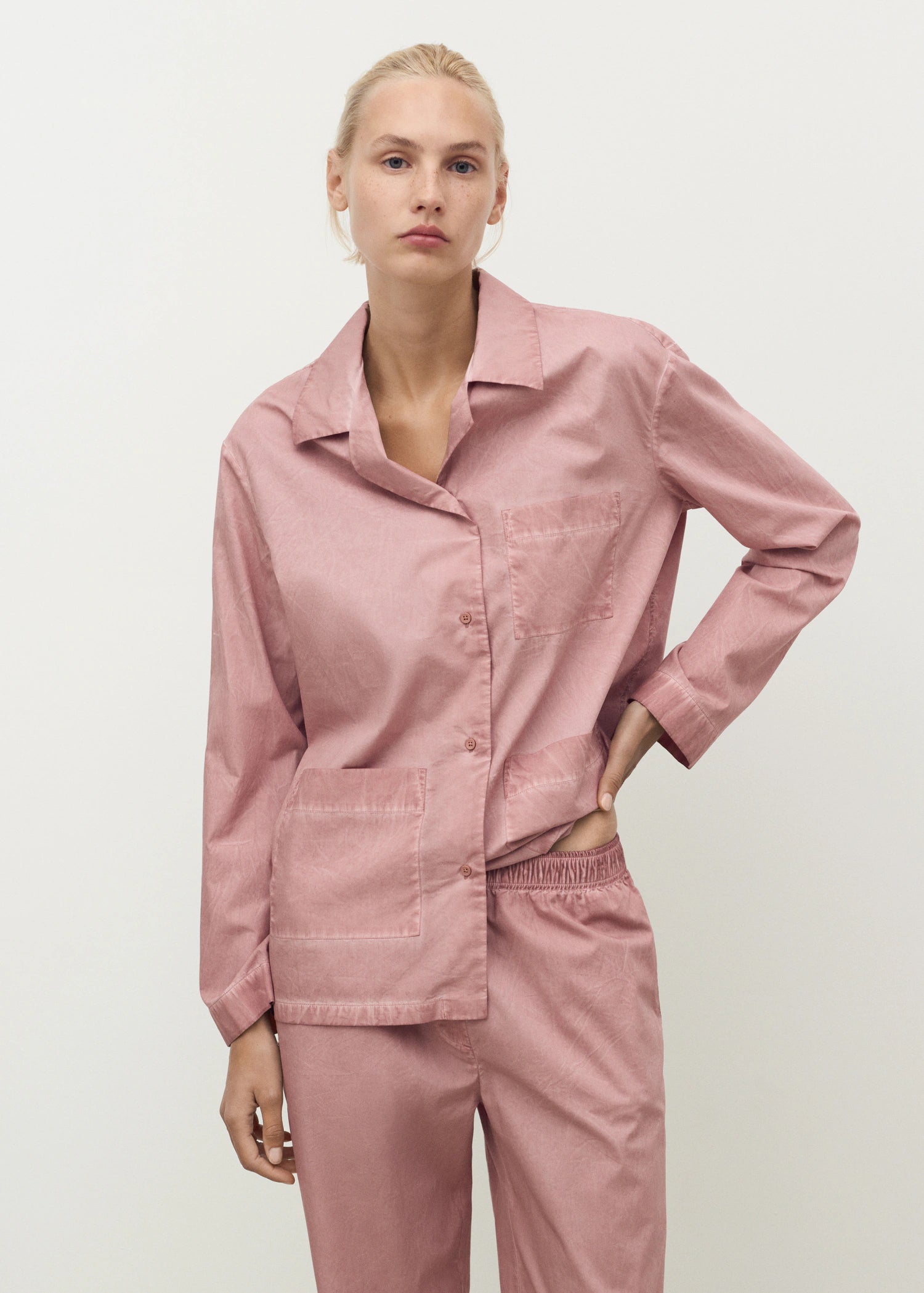 Garment Dyed Cotton Long Trousers