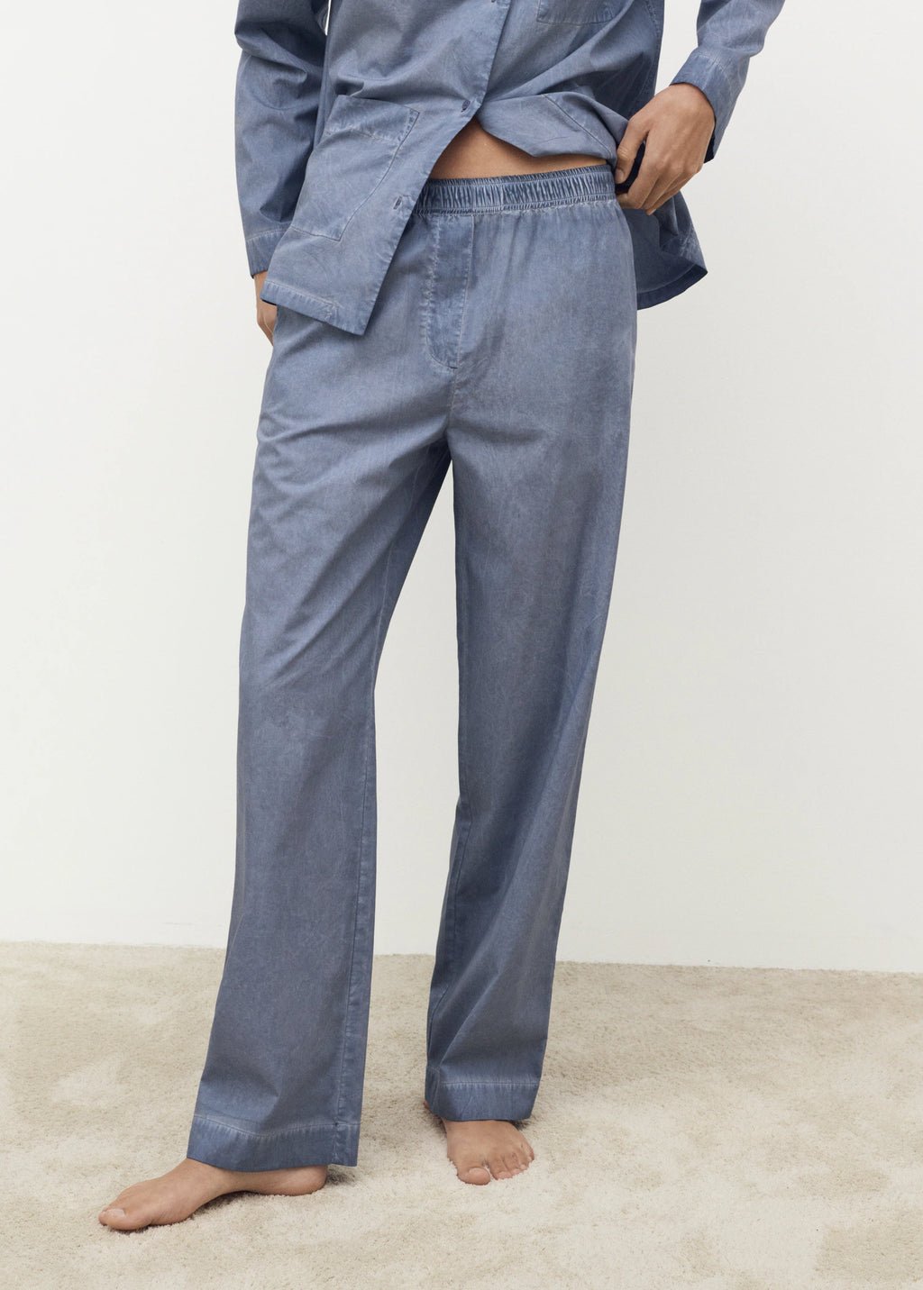 Garment Dyed Cotton Long Trousers