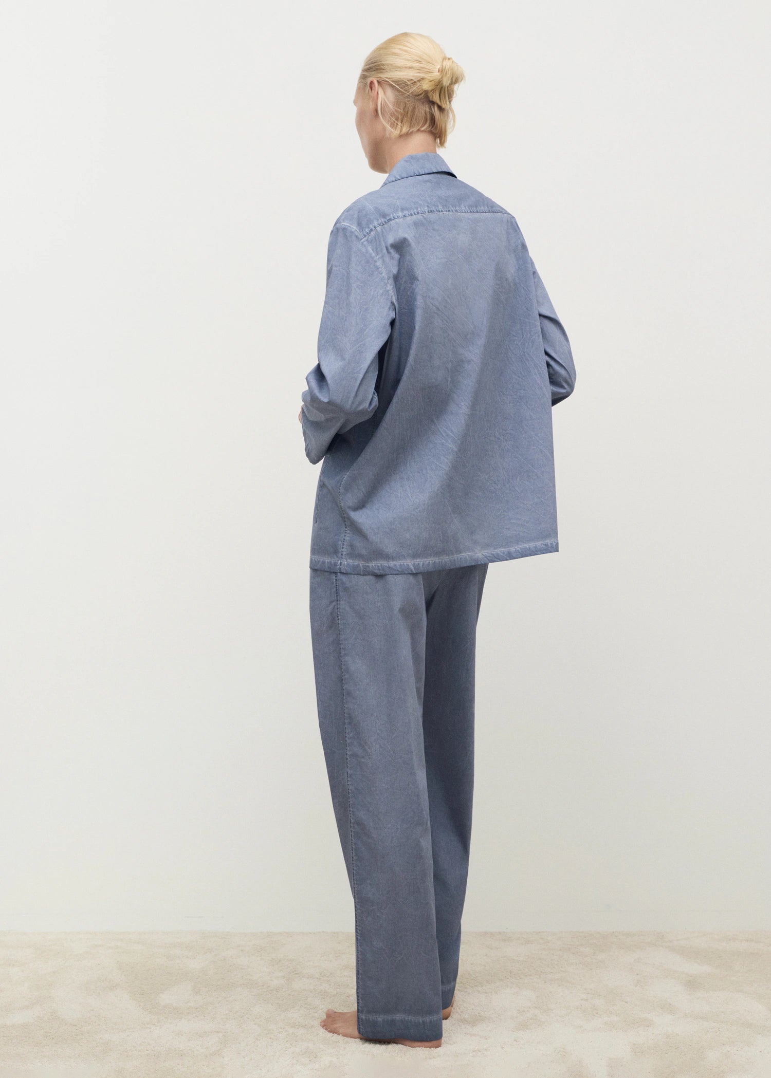 Garment Dyed Cotton Long Trousers