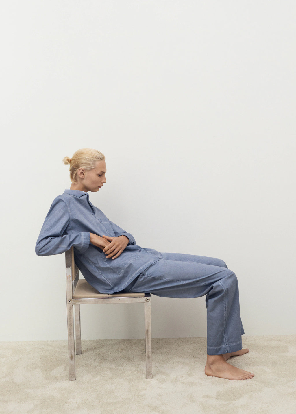 Garment Dyed Cotton Long Trousers