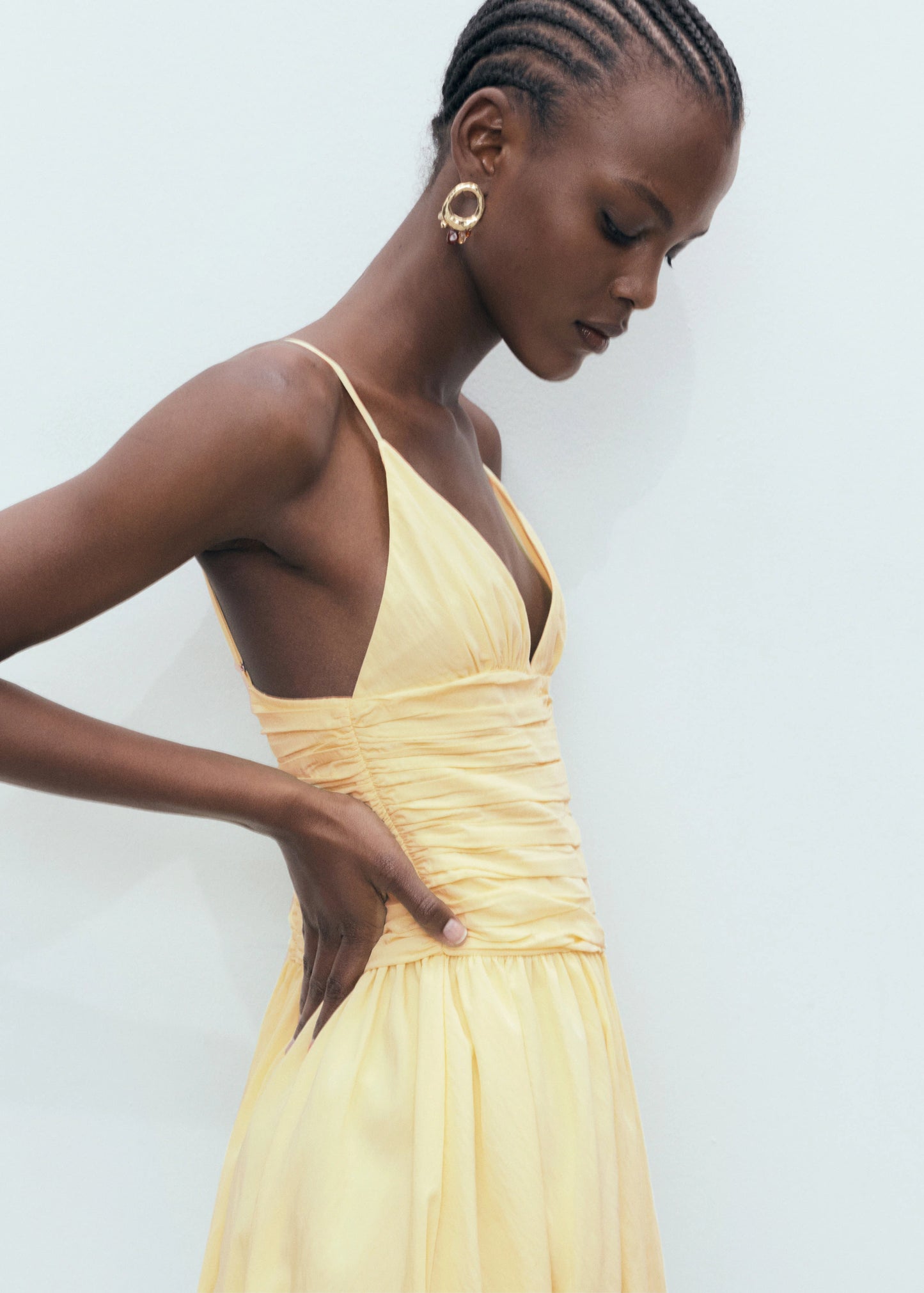 Gathered Balloon Dress