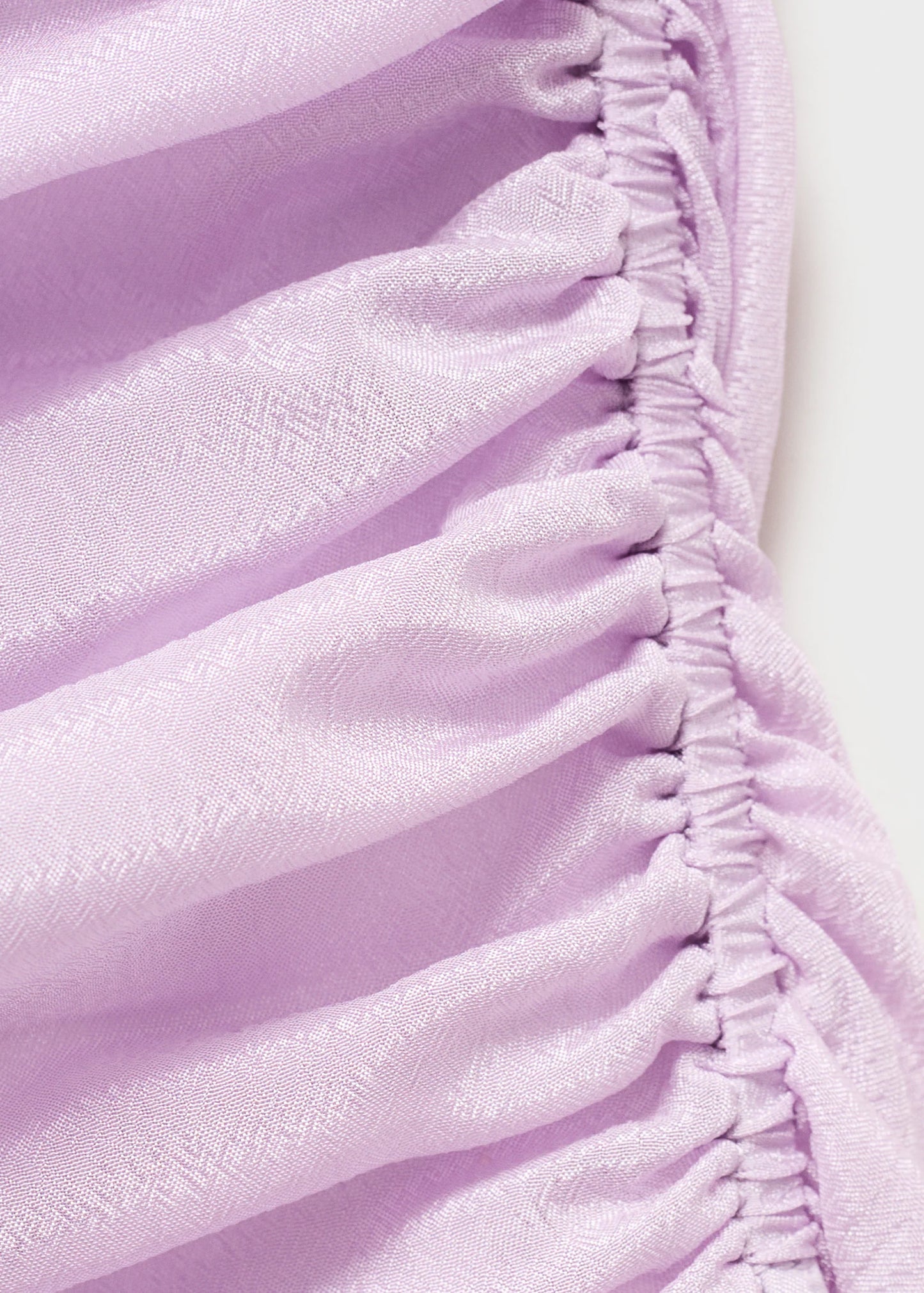 Gathered Dress With Satin Finish