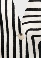 Geometric Print Linen Waistcoat