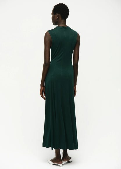 Godet Dress With A Perkins Collar