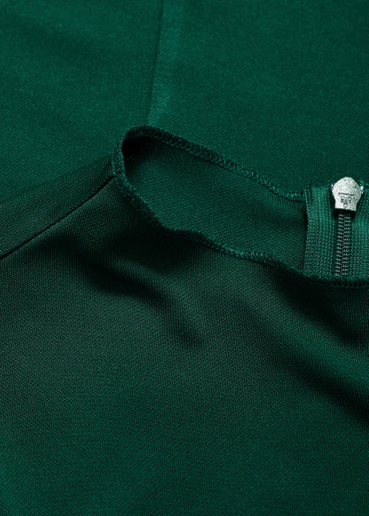 Godet Dress With A Perkins Collar